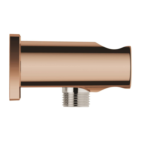 Grohe Rainshower Wandaansluitbocht - 1/2" - met houder - vierkante rozet - warm sunset (koper) SW1108778