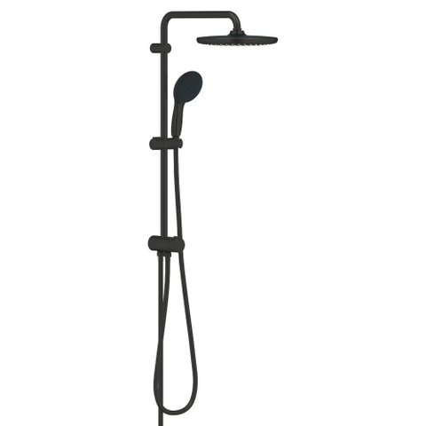 Grohe Tempesta System 250 Regendoucheset - 73.6cm - hoofddouche - 25cm - ronde handdouche - 3 straalsoorten - met omstelkraan - matte black (mat zwart) SW1077232