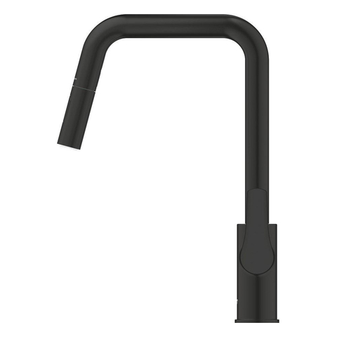 Grohe Eurosmart Keukenmengkraan - uittrekbare uitloop - 2 straalsoorten - matte black (mat zwart) SW1204364