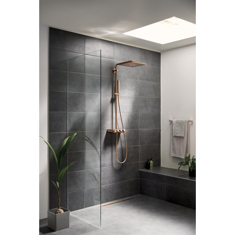 Grohe Euphoria SmartControl System 310 Cube Duo Douchesysteem - douchekraan thermostatisch - Euphoria SmartActive hoofddouche - Cube Stick handdouche - warm sunset (koper) SW1077384