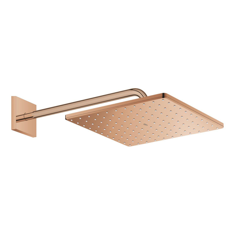 Grohe Rainshower Mono 310 Cube Hoofddouche - 31cm - 1 straalsoort - wandarm 42.2cm - warm sunset (koper) SW1077347