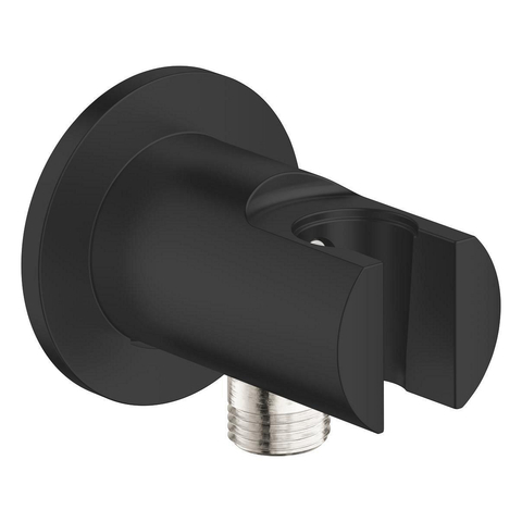 Grohe Tempesta Wandaansluitbocht - 1/2" - met houder - matte black (mat zwart) SW1077408