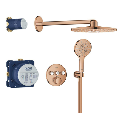 Grohe Grohtherm Smartcontrol Perfect Douche pluie - complète - Warm sunset brillant (cuivre) SW1108773