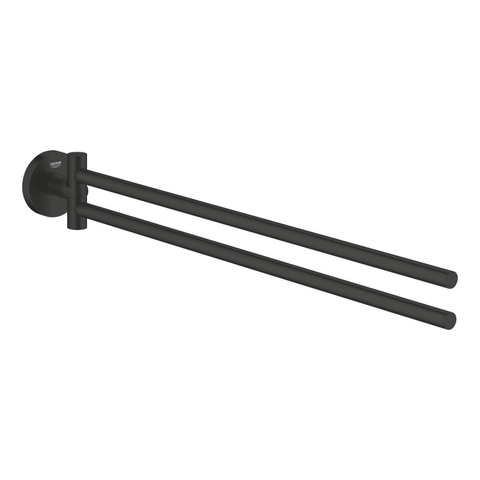 Grohe Essentials Handdoekhouder - 44cm - 2-delig - draaibaar - matte black (mat zwart) SW1077350