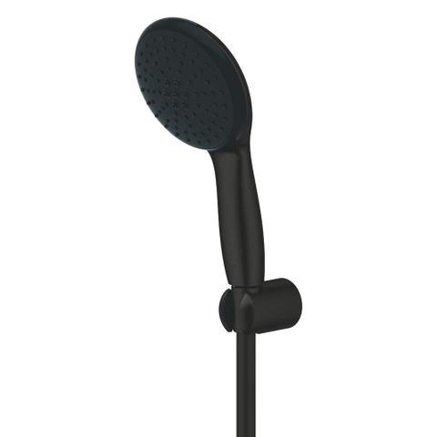 Grohe Tempesta 110 Handdoucheset - 2 straalsoorten - rond - met houder - gladde slang - 150cm - matte black (mat zwart) SW1108764