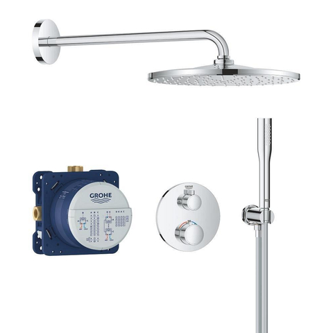 Grohe Grohtherm Perfect Mono Doucheset - inbouw thermostaat - hoofddoucheset 31cm - chroom SW1077248