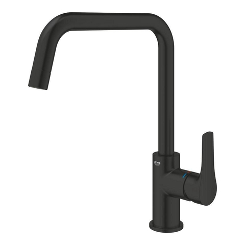 Grohe Eurosmart Keukenmengkraan - 22.8cm - hoge uitloop - matte black (mat zwart) SW1077355
