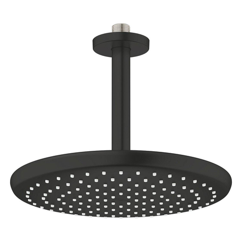 Grohe Tempesta 250 Hoofddouche - 25cm - 1 straalsoort - plafondarm 14.2cm - matte black (mat zwart) SW1077370