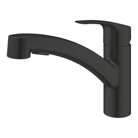 Grohe Eurosmart Keukenmengkraan - 22.7cm - draaibare uitloop - 2 straalsoorten - matte black (mat zwart) SW1077287