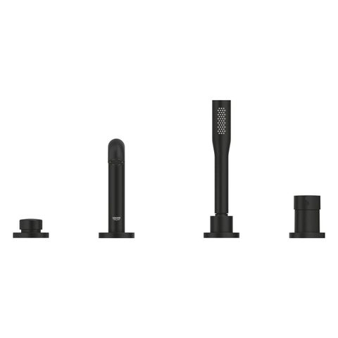 Grohe Essence badrandcombinatie - met omstel - inclusief staafhanddouche - phantom black (zwart) SW1077491