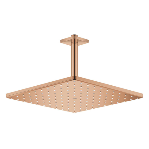 GROHE Rainshower Mono 310 Cube Douche de tête - 31cm - 1 type de jet - bras de plafond 14.2cm - warm sunset SW1077279