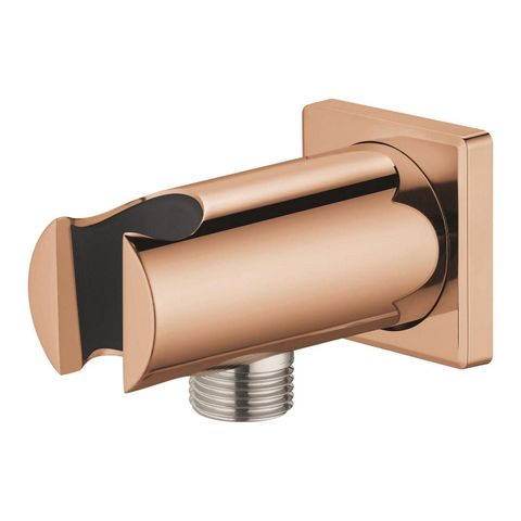 Grohe Rainshower Wandaansluitbocht - 1/2" - met houder - vierkante rozet - warm sunset (koper) SW1108778