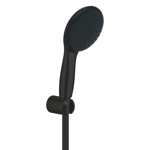Grohe Tempesta 110 Handdoucheset - 2 straalsoorten - rond - met houder - gladde slang - 150cm - matte black (mat zwart) SW1108764