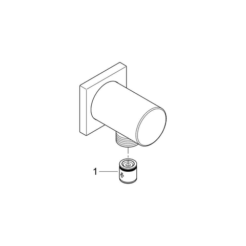 Grohe Rainshower Wandaansluitbocht - 1/2" - zonder houder - brushed hard graphite (antraciet) SW1077237
