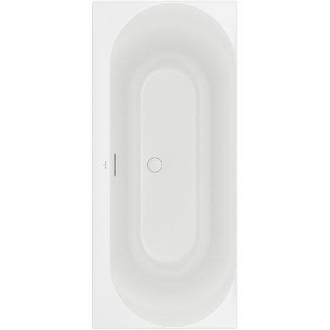 Villeroy & Boch Loop & Friends Loop duobad - 170x75cm rechthoek/binnenbad ovaal acryl - Stone White (mat wit) SW693629