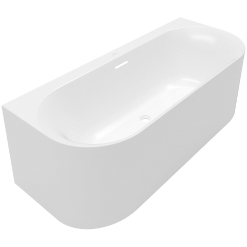 Villeroy & Boch Loop & Friends half - vrijstaand bad - 180x80cm Acryl - Stone White (mat wit) SW762356