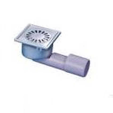 Van Den Berg siphon de sol 10x10cm sortie universelle 40/50mm Inox GA19120