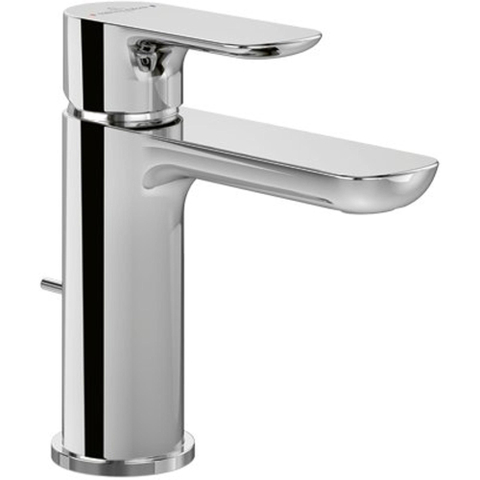Villeroy & Boch O.novo 1 greeps wastafelkraan - met cool start functie - met waste - hoogglans chroom SW1148854