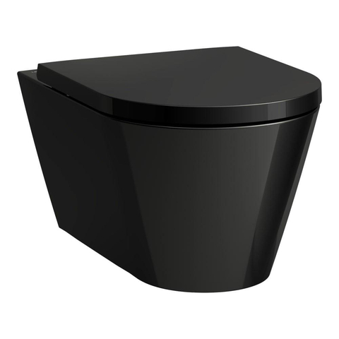 Kartell by Laufen hangtoilet – Rimless – verdekte bevestiging – diepte 54,5 cm – glans zwart SW358277
