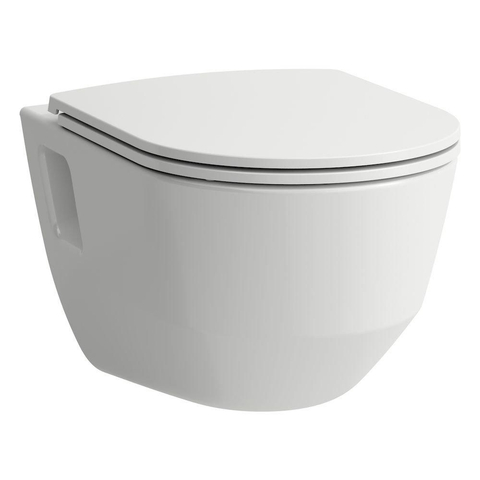 Laufen Pro hangtoilet – Rimless – zichtbare bevestiging – diepte 53 cm – glans wit 0192332