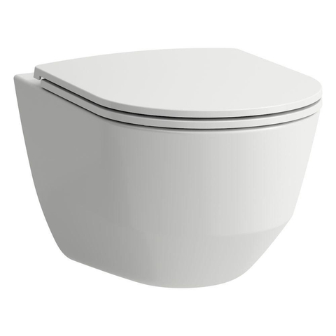 Laufen Pro Pack WC suspendu 39.7x55.7x46.5cm sans bride abattant wc slimseat softclose céramique brillant blanc SW97463