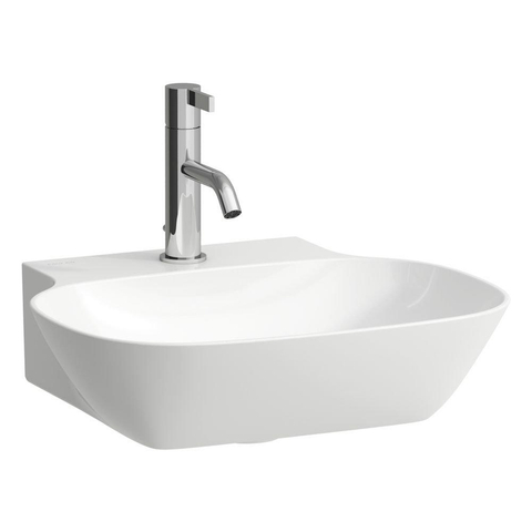 Laufen INO lave-mains - 41x45x12cm - ovale - trou de robinet au centre - avec trop-plein - blanc SW28279