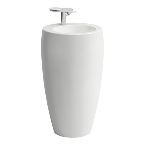 Laufen Alessi One lavabo - 53x53x90cm - rond - 1 trou de robinet - îlot - blanc 0084185