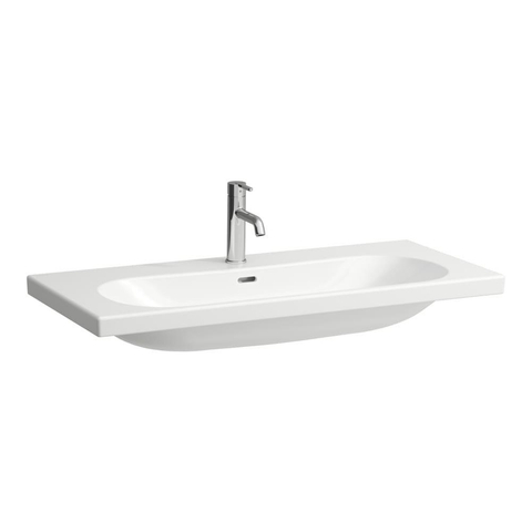 Laufen Lua lavabo 100x46x18cm 0 trous de robinet sans traitement anticalcaire Céramique Blanc SW786222