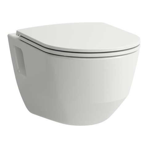 Laufen Pro WC suspendu – Rimless – fixation apparente – profondeur 53 cm – avec abattant softclose Slimseat – blanc brillant SW97461