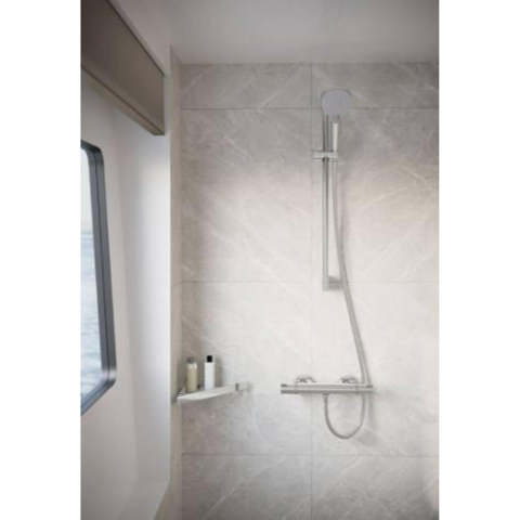 Hansgrohe Ecostat Comfort Douchekraan - thermostatisch - zonder omstel - met koppelingenHOH=15cm - thermostaat - hoogglans chroom 0605508