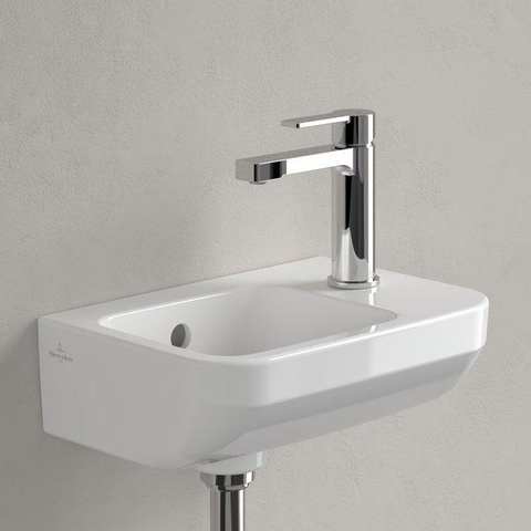 Villeroy & Boch Architectura fontein - 36x26cm - 1 kraangat rechts - met overloop ceramic - White Alpine (glans wit) SW68793