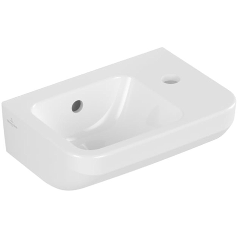 Villeroy & Boch Architectura fontein - 36x26cm - 1 kraangat rechts - met overloop ceramic - White Alpine (glans wit) SW68793