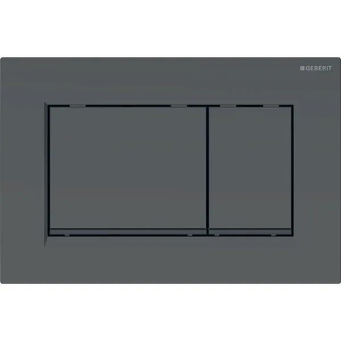 Geberit Sigma20 bedieningsplaat - 2-toets spoeling - vierkant - dualflush - mat zwart SW420177