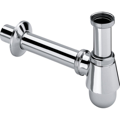 Viega siphon gobelet de bidet avec tube mural 20cm 5/4 avec rosace chrome 0510246