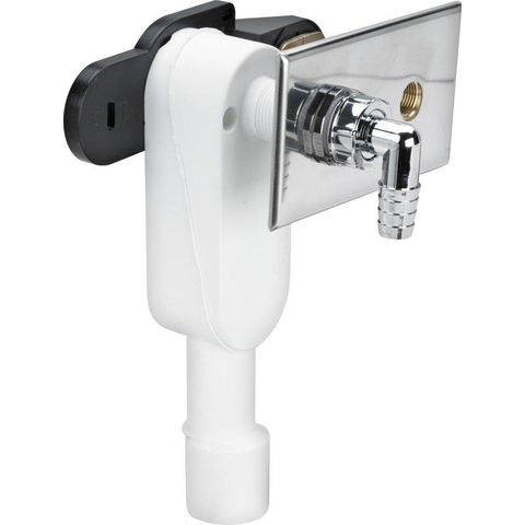 Viega siphon encastré pour machine à laver avec robinet aérateur de raccordement blanc GA46145