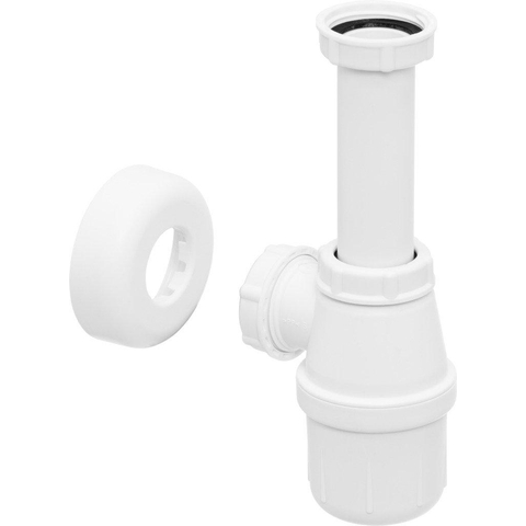 Viega siphon à gobelet en plastique sans tuyau mural 5/4 avec rosace 0520942