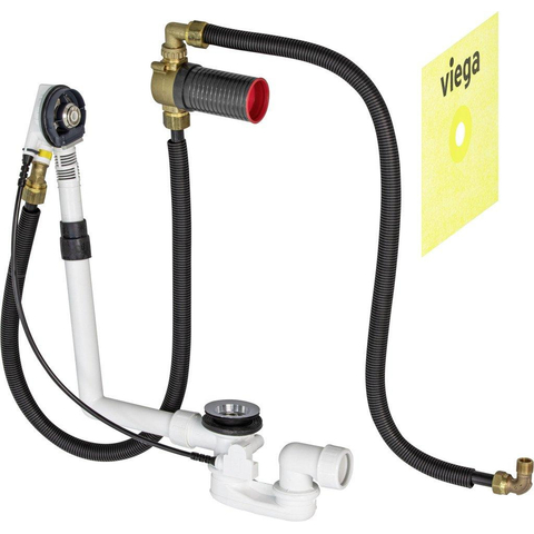 Viega Multiplex Multiplex Trio évacuation de baignoire et combinaison de remplissage et de trop-plein partie encastrée 40x450mm avec disconnector standard SW31433