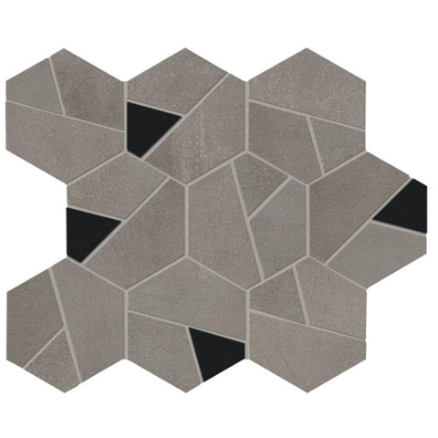 Ceralto Dorsena Carreau mosaïque - 25x28.5cm - 9.0mm - rectifié - Smoke SW1129725