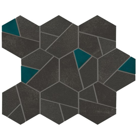Ceralto Dorsena Mozaïektegel - 25x28.5cm - 9mm - Tarmac mat SW1129688