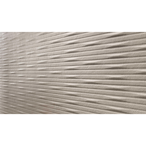 Ceralto Silevo Mineral Wall Carve Carreau mural - 40x80cm - 8.5mm - rectifié - Whittle ivory SW653205