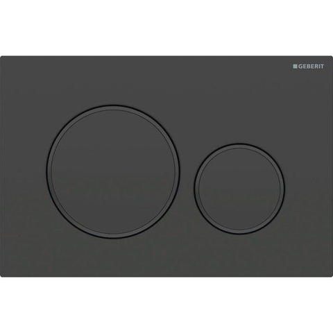 Geberit Sigma20 bedieningsplaat - 2-toets spoeling - rond - dualflush - mat zwart SW420200