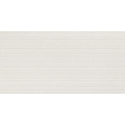 Ceralto Silevo Mineral Wall Carve Carreau mural - 40x80cm - 8.5mm - rectifié - Chisel blanc SW653111