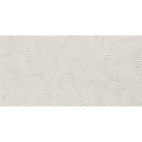 Ceralto Silevo Mineral wandtegel - 40x80cm - 8.5mm - gerectificeerd - decor - mat leaf pearl (wit) SW653087