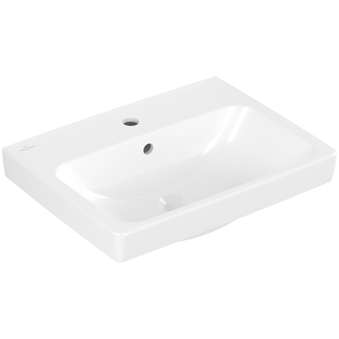 Villeroy & Boch Architectura wastafel - 55x42cm - met 1 kraangat - met overloop CeramicPlus - White Alpine (glans wit) SW1162318