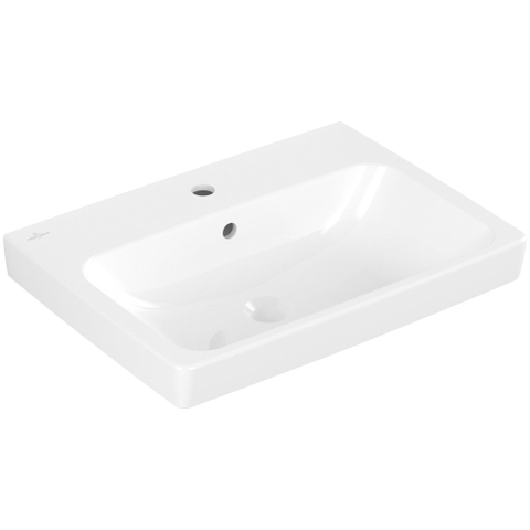 Villeroy & Boch Architectura Wastafel - 44.5x60cm - met kraangat antibacterieel - geslepen onderkant - White Alpine (glans wit) SW1162826