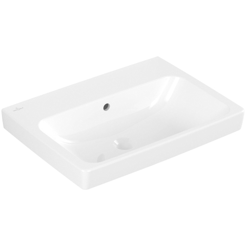 Villeroy & Boch Architectura Wastafel - 44.5x60cm - geslepen onderkant - zonder kraangat CeramicPlus - White Alpine (glans wit) SW1162935