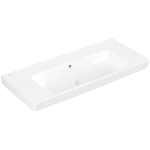 Villeroy & Boch Architectura wastafel - 100x44.5cm - zonder kraangat - met overloop - White Alpine (glans wit) SW1162646