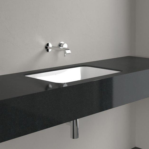 Villeroy & Boch Architectura Lavabo encastré par le dessous - 570 x 370 x 175 mm - Blanc Alpin CeramicPlus - sans trop-plein SW762319