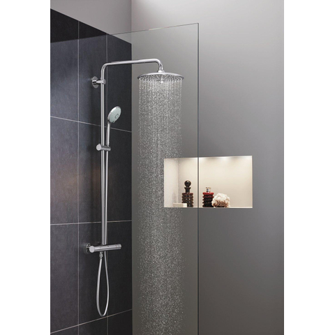 Grohe Euphoria System 260 ensemble de douche pluie apparent – thermostatique – douche de tête Ø 26 cm – économe en eau – chrome SW536450