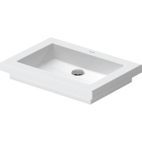 Duravit 2nd floor Opbouwwastafel - 58x41.5cm - zonder kraangat - zonder overloop - wit 0290367